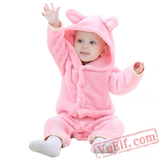 Animal Pink Baby Onesie Pajamas - Baby Kigurumi Onesies