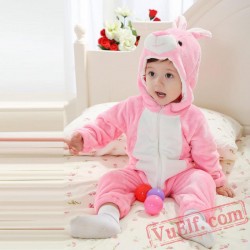 Pink Rabbit Baby Onesie Pajamas - Baby Kigurumi Onesies