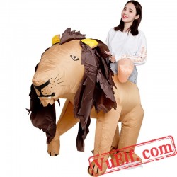 Lion Ride on Inflatable Blow Up Costume