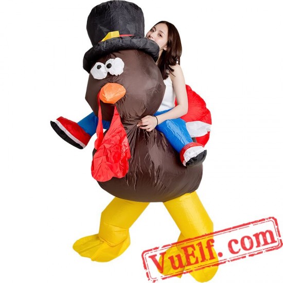 Turkey Thanksgiving Inflatable Blow Up Costume