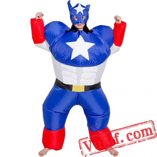 Captain America Soldier Inflatable Blow Up Costume