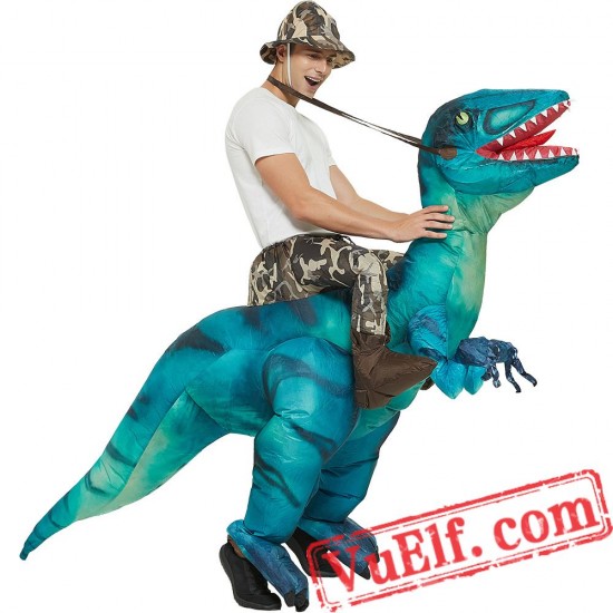 Raptor Dinosaur Inflatable Blow Up Costume