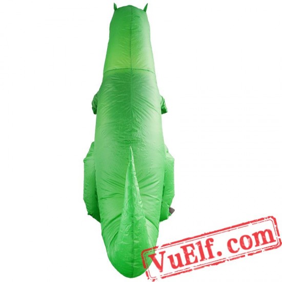 Green Dinosaur T-Rex Inflatable Blow Up Costume