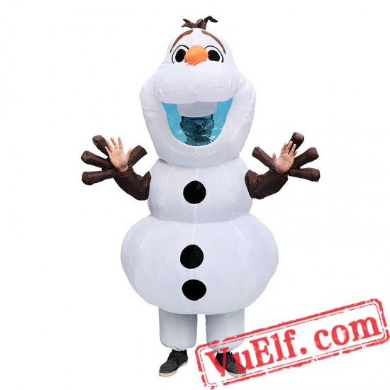 Olaf Snowman Inflatable Blow Up Costume