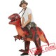 Velociraptor Dinosaur T-Rex Ride On Inflatable Blow Up Costume