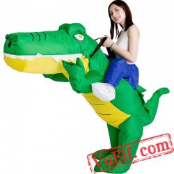 Crocodile Ride on Inflatable Blow Up Costume