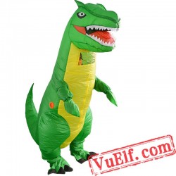 Green Dinosaur T-Rex Inflatable Blow Up Costume