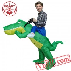 Adult Crocodile Ride On Inflatable Blow Up Costume