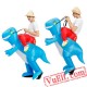 Adult Kids Dinosaur T rex Ride On Inflatable Blow Up Costume