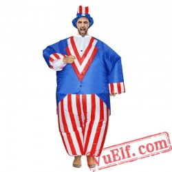 Adult Uncle Sam Inflatable Blow Up Costume