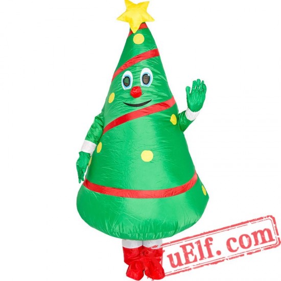 Adult Christmas Tree Inflatable Blow Up Costume