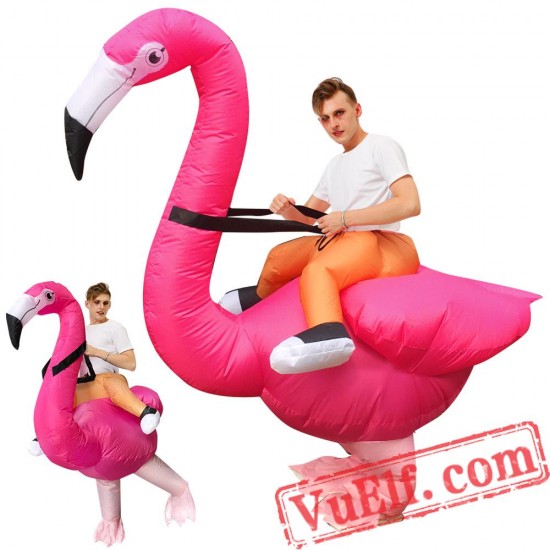 Adult Flamingo Bird Inflatable Blow Up Costume