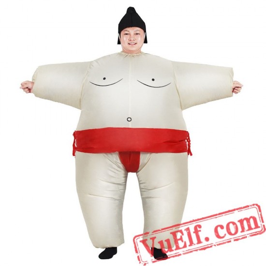 Adults Sumo Suit Wrestler Inflatable Blow Up Costume