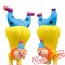Adult Funny Handstand Clown Inflatable Blow Up Costume