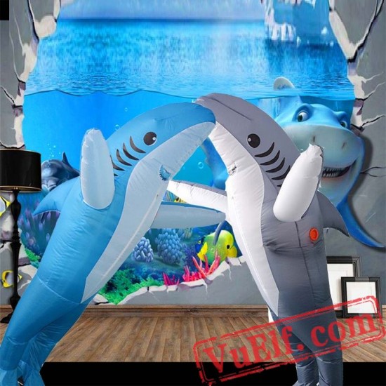 Adult Shark Inflatable Blow Up Costume