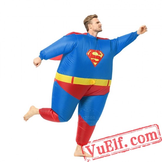 Adult Superman Inflatable Blow Up Costume