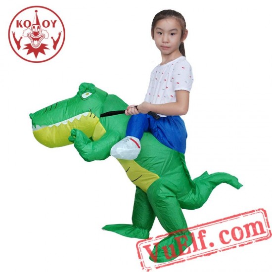 Kids Crocodile Ride On Inflatable Blow Up Costume Kids Crocodile Ride On Inflatable Blow Up Costume