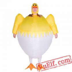 Adult Yellow Chicken Inflatable Blow Up Costume