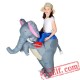 Adult Ride On Elephant Inflatable Blow Up Costume