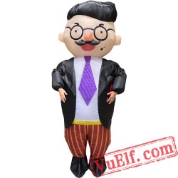 Adult Office Handsome Boss Inflatable Blow Up Costume