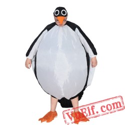 Adult Penguin Inflatable Blow Up Costume