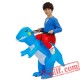 Adult Kids Dinosaur T rex Ride On Inflatable Blow Up Costume