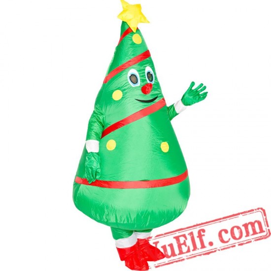 Adult Christmas Tree Inflatable Blow Up Costume