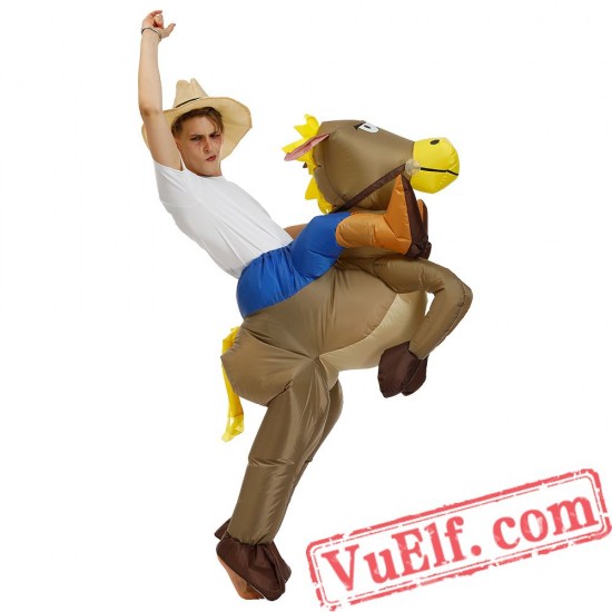 Adult Donkey Horse Ride On Inflatable Blow Up Costume