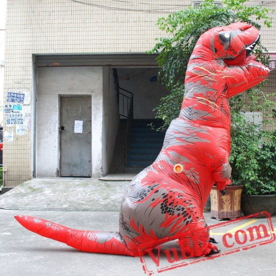 Adult T Rex Dinosaur Inflatable Blow Up Costume