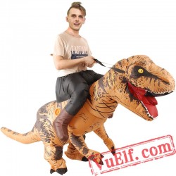 Adult Dinosaur T Rex Ride On Inflatable Blow Up Costume