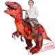 Adult Red Dinosaur T Rex Ride On Inflatable Blow Up Costume