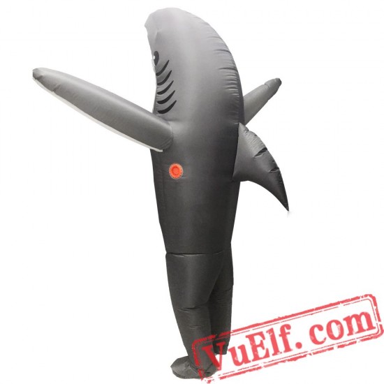 Adult Gray Shark Inflatable Blow Up Costume