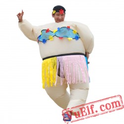 Hawaiian Dancer Inflatable Blow Up Costume