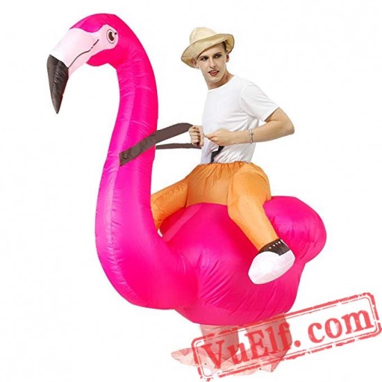 Adult Flamingo Bird Inflatable Blow Up Costume