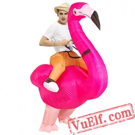 Adult Flamingo Bird Inflatable Blow Up Costume