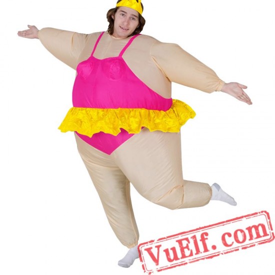 Adult Ballerina Dancer Inflatable Blow Up Costume