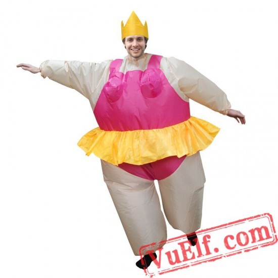 Adult Ballerina Dancer Inflatable Blow Up Costume