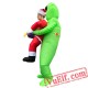 Adult Santa Claus Green Alien Inflatable Blow Up Costume Adult Santa Claus Green Alien Inflatable Blow Up Costume