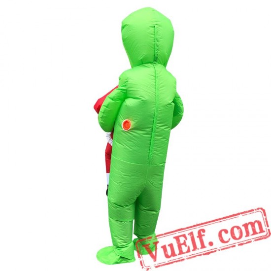 Adult Santa Claus Green Alien Inflatable Blow Up Costume Adult Santa Claus Green Alien Inflatable Blow Up Costume