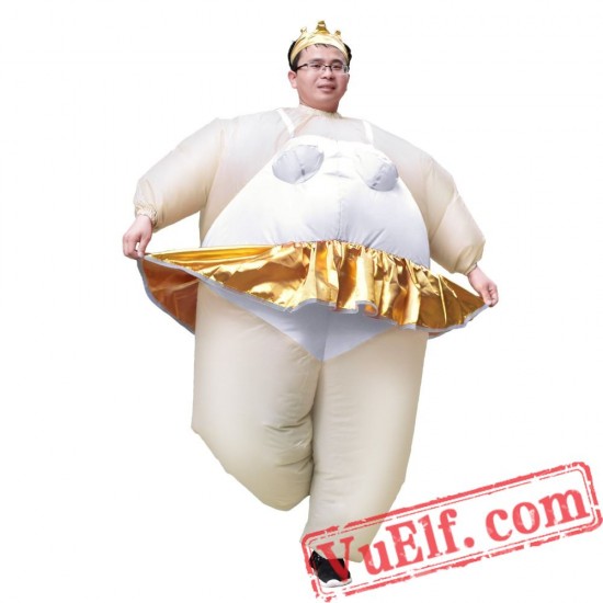 Adult Ballerina Dancer Inflatable Blow Up Costume