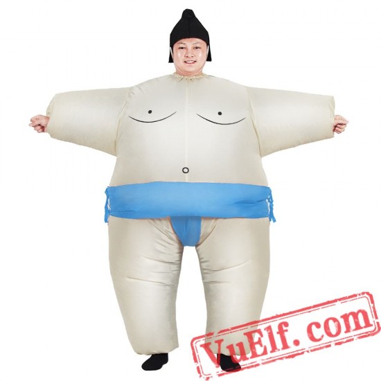Adults Sumo Suit Wrestler Inflatable Blow Up Costume