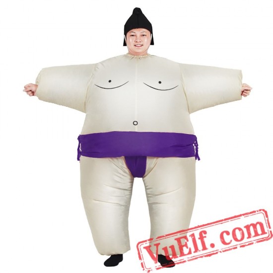 Adults Sumo Suit Wrestler Inflatable Blow Up Costume