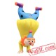 Adult Funny Handstand Clown Inflatable Blow Up Costume