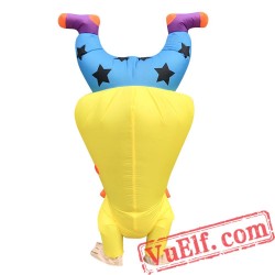 Adult Funny Handstand Clown Inflatable Blow Up Costume