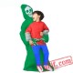 Adult Kids Grim Reaper Halloween Inflatable Blow Up Costume