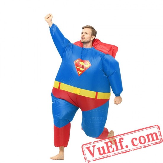 Adult Superman Inflatable Blow Up Costume