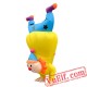 Adult Stand Upside Down Clown Inflatable Blow Up Costume