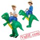 Adult Kids Dinosaur T Rex Ride On Inflatable Blow Up Costume