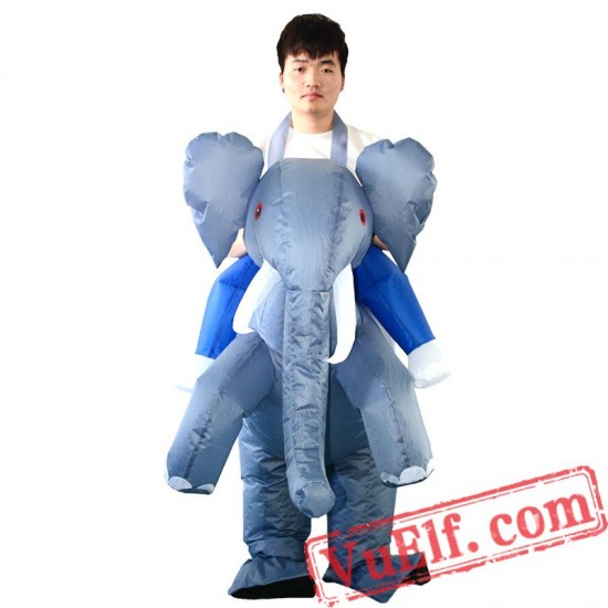 Adult Ride On Elephant Inflatable Blow Up Costume