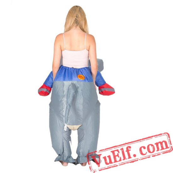 Adult Elephant Ride On Inflatable Blow Up Costume